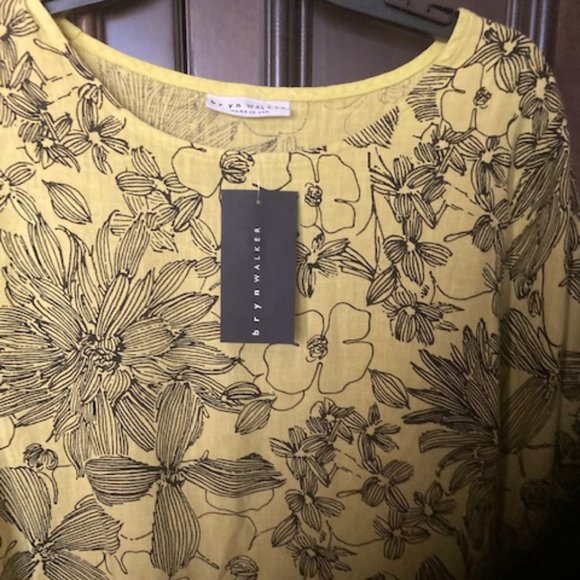 Bryn Walker Floral Leaf Elbow Sleeve Mini Dress - Picture 3 of 5